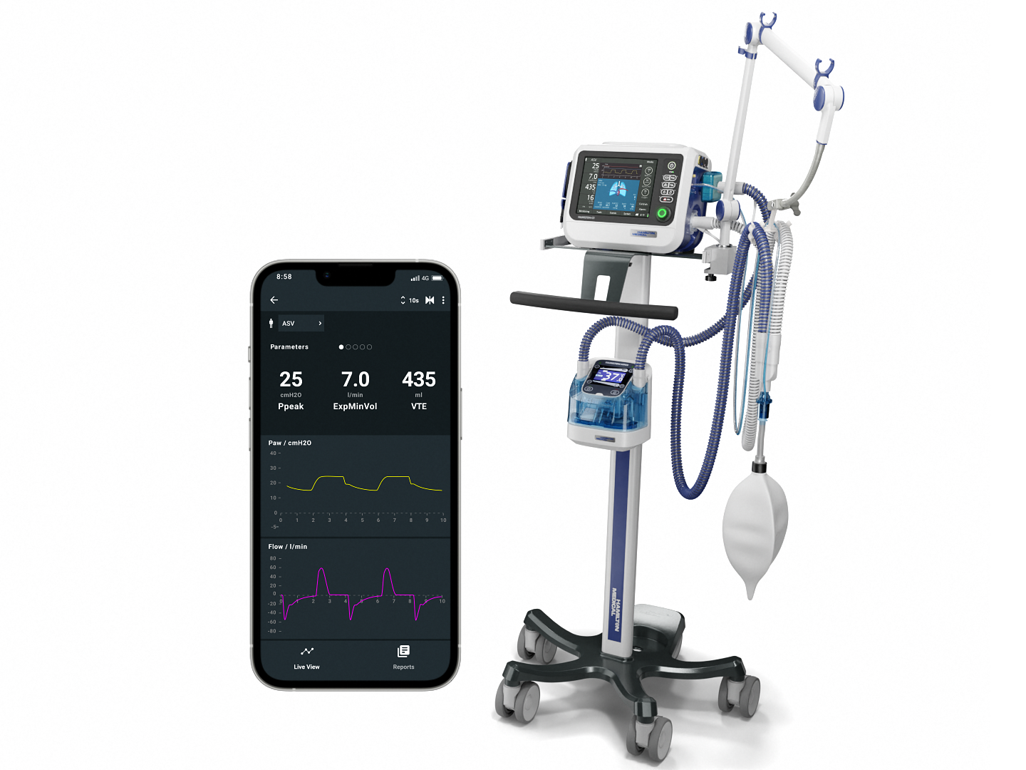 hamilton c1 intensive care ventilators device connect app